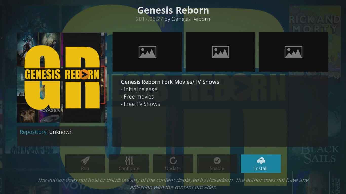 genesis reborn kodi setup