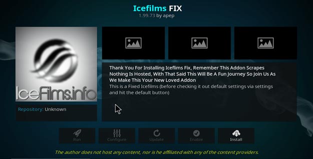 icefilms na kodi postavkama