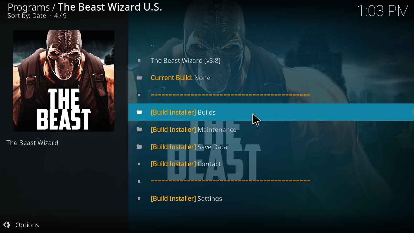 the beast kodi settings